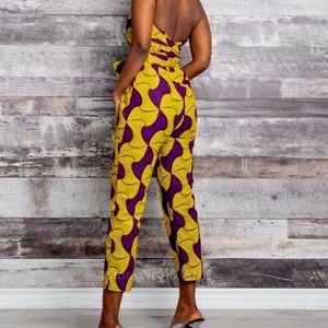 African Clothes in polyester jumpsuit
